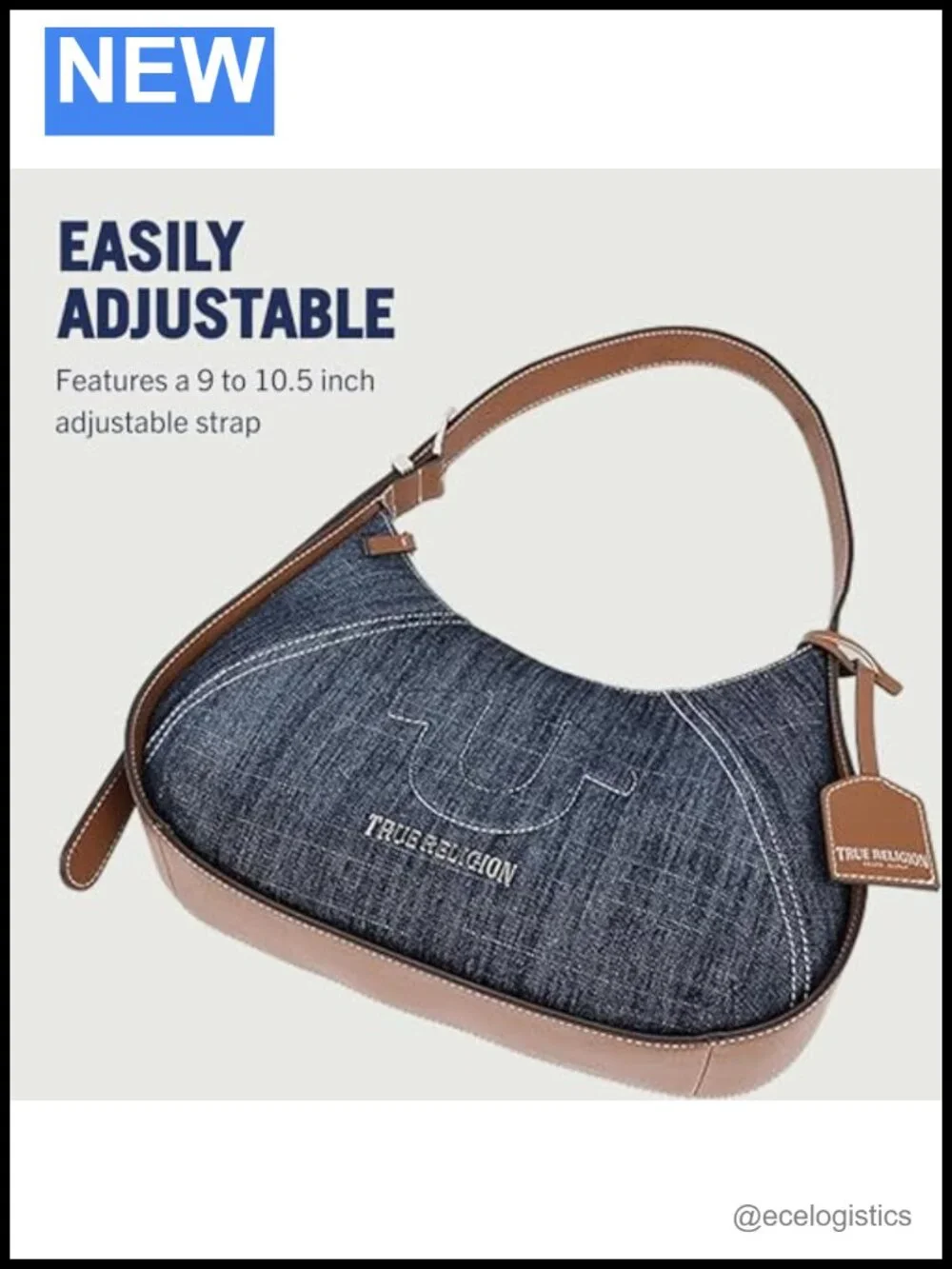 Hobo Bag with Adjustable Strap, Zip Closure, Lightweight